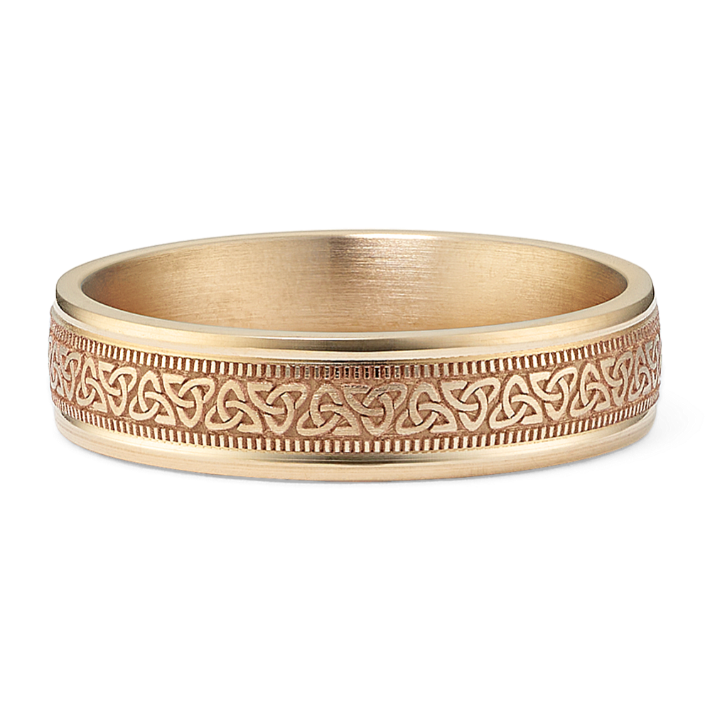 Celtic Knot 14K Yellow Gold Band (6mm)