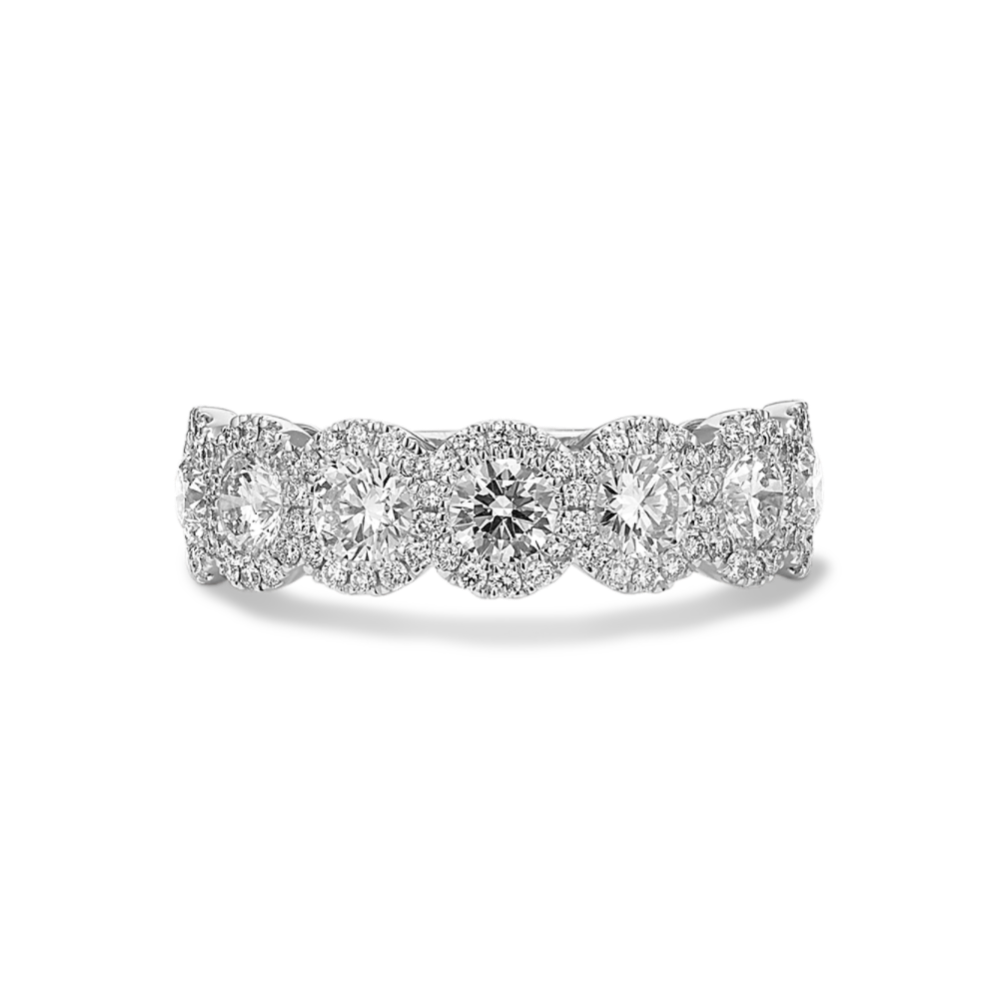 Chandelier Multi-Halo Diamond Band (Round)