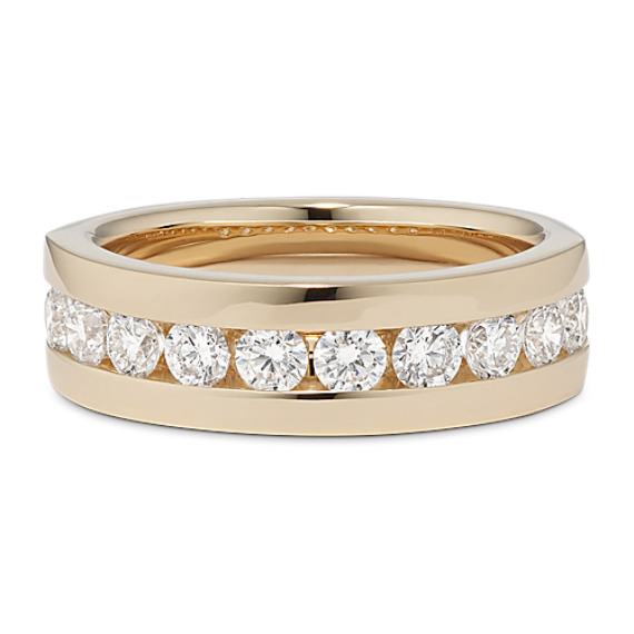 Channel-Set Diamond Band in 14k Yellow Gold (7mm)