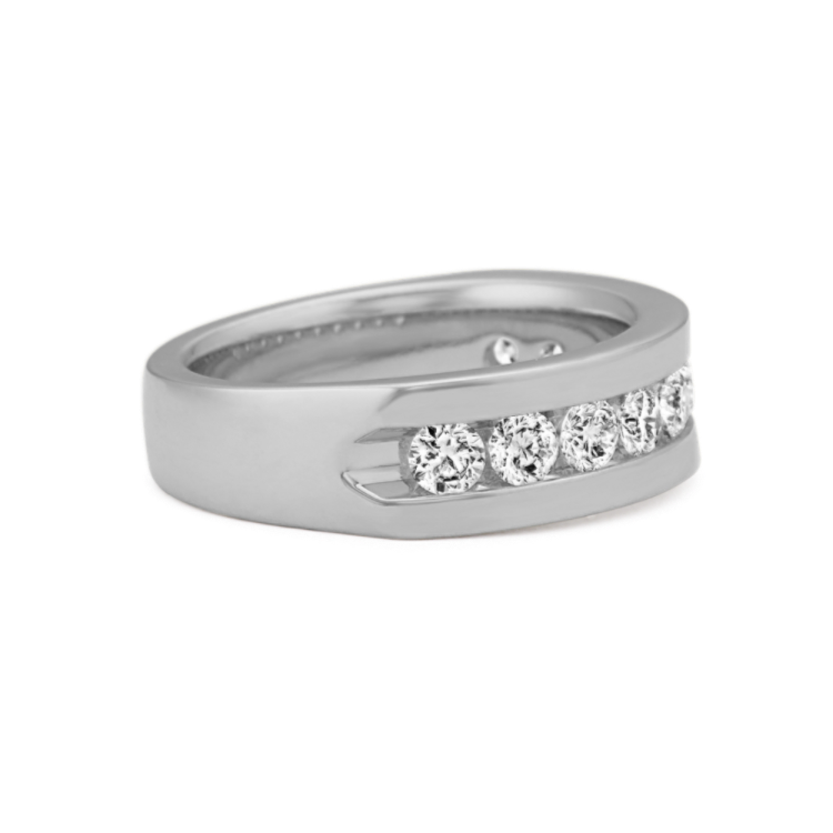 Channel-Set Natural Diamond Band in Platinum (7mm)