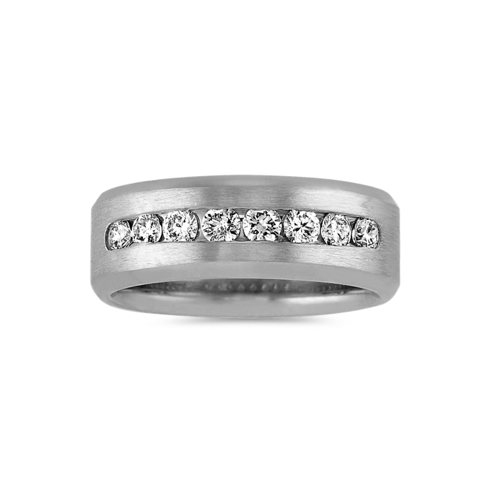 Mens diamond channel on sale ring