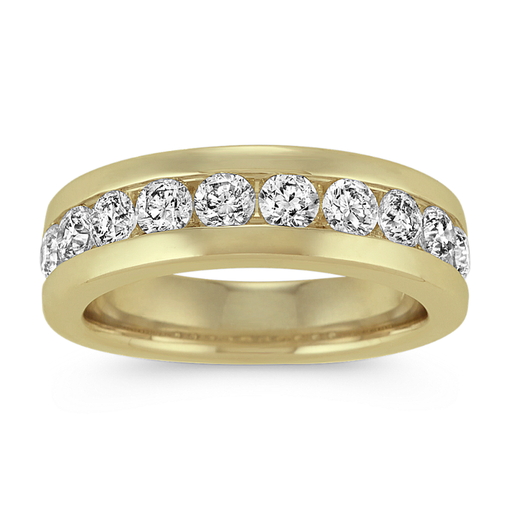 Channel-Set Diamond Ring in 14k Yellow Gold (7mm)