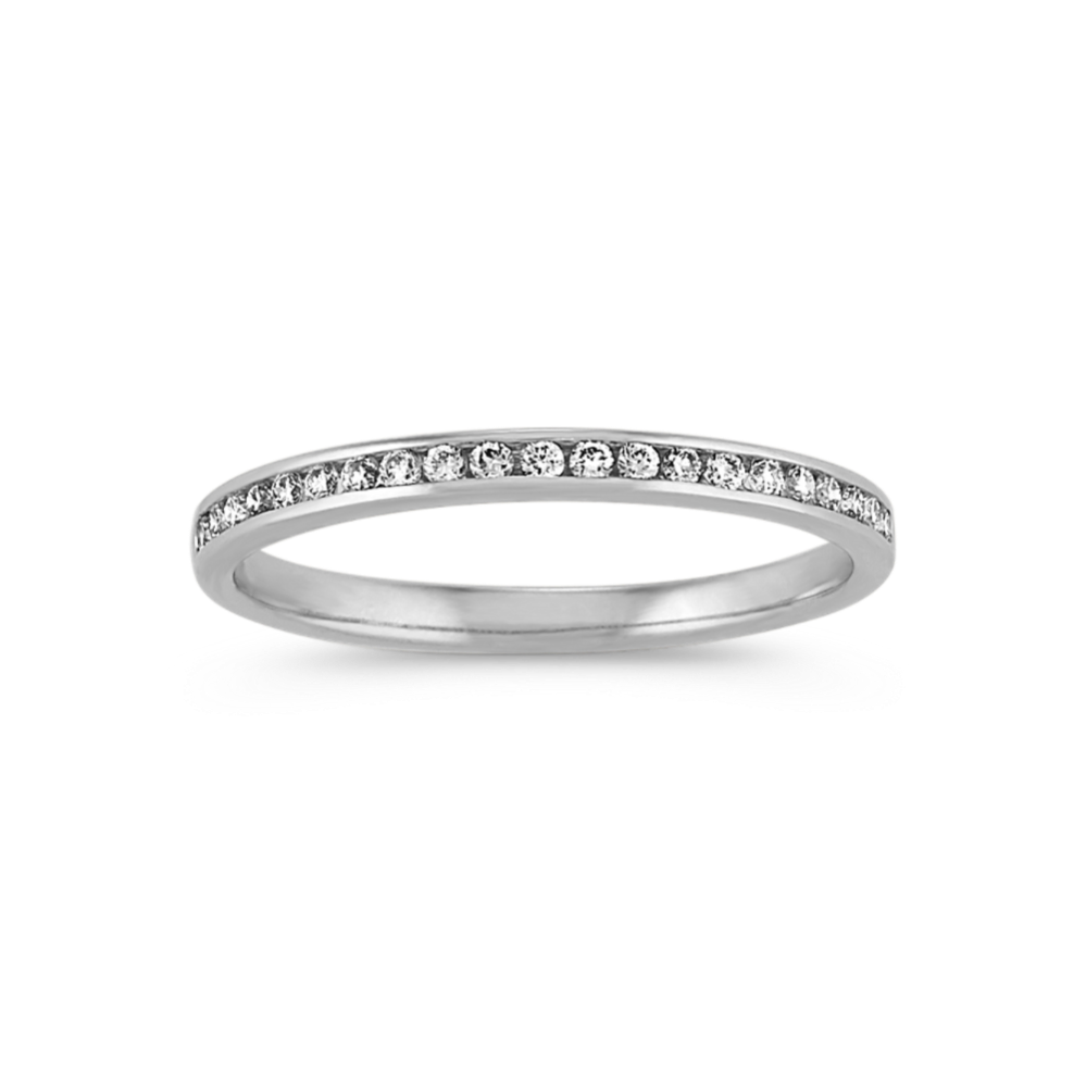 Channel-Set Diamond Band in Platinum