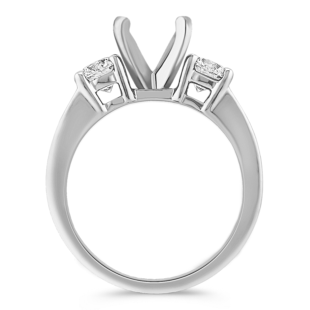 Rhone ThreeStone ChannelSet Engagement Ring Shane Co.