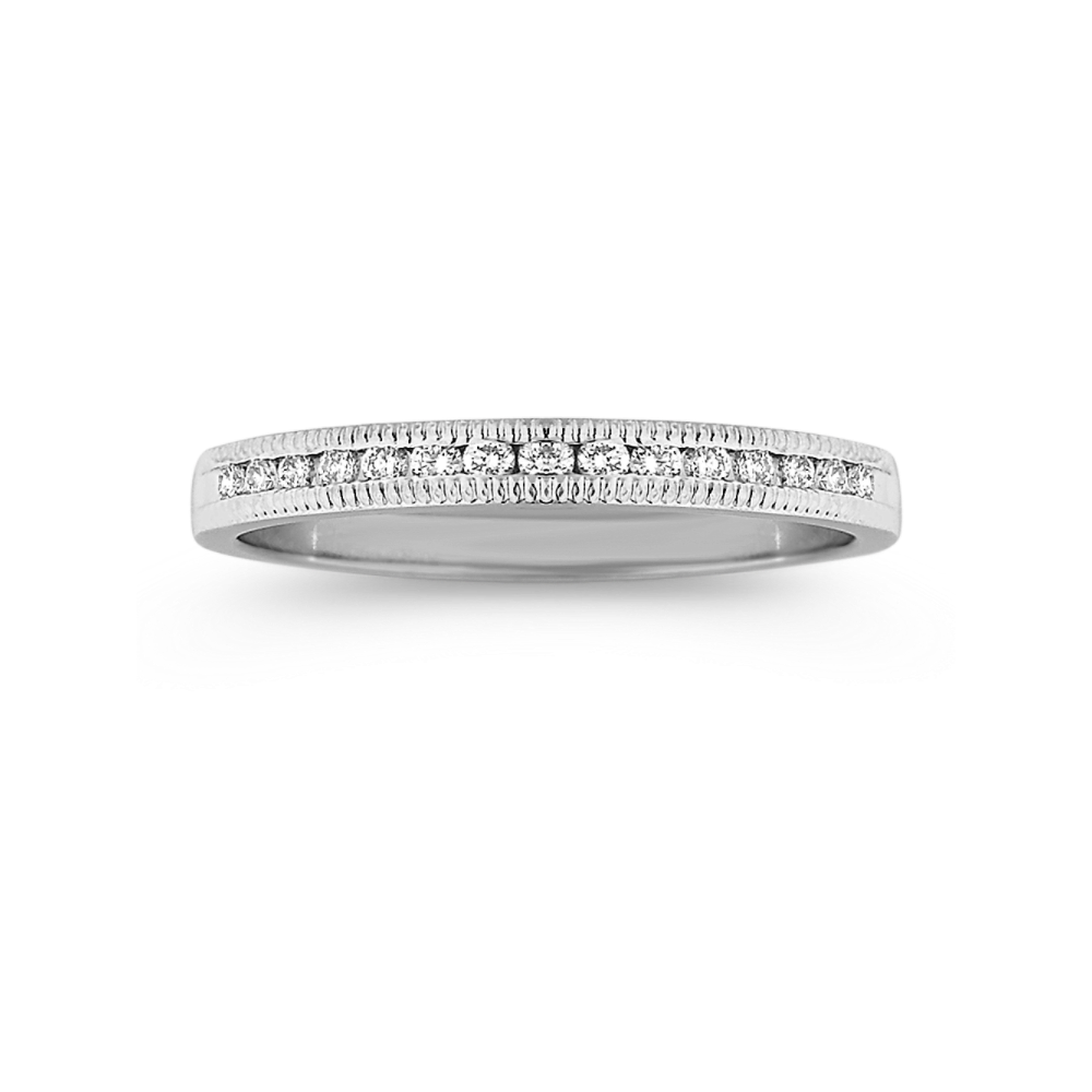 Channel-Set Round Natural Diamond Wedding Band