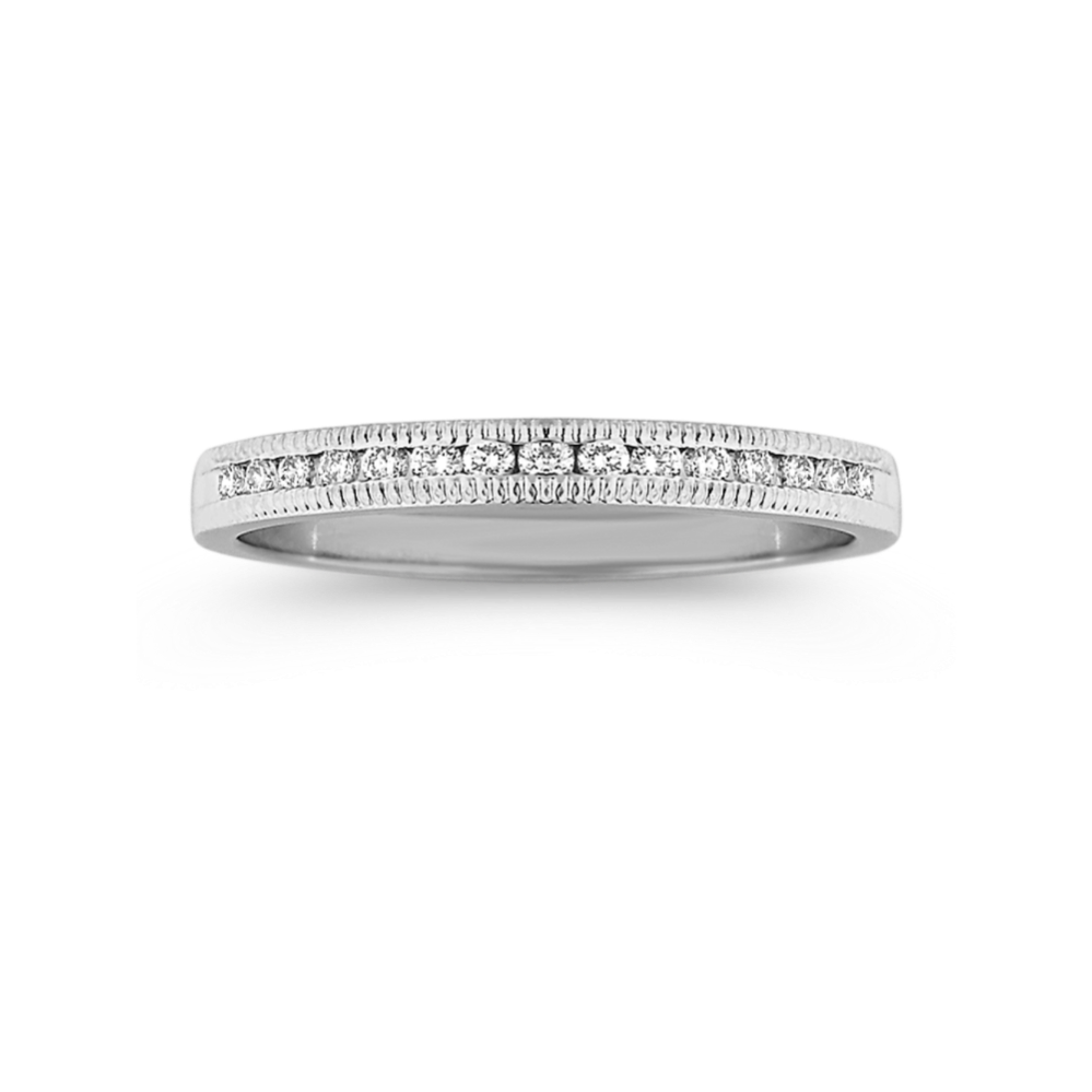 Channel-Set Round Diamond Wedding Band