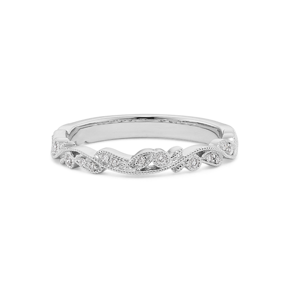 Chantilly Diamond Band in Platinum