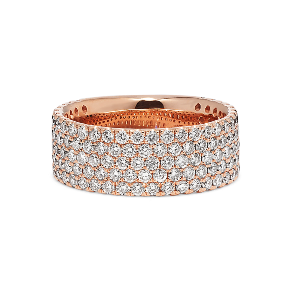 Charlotte Five-Row Diamond Pave Band