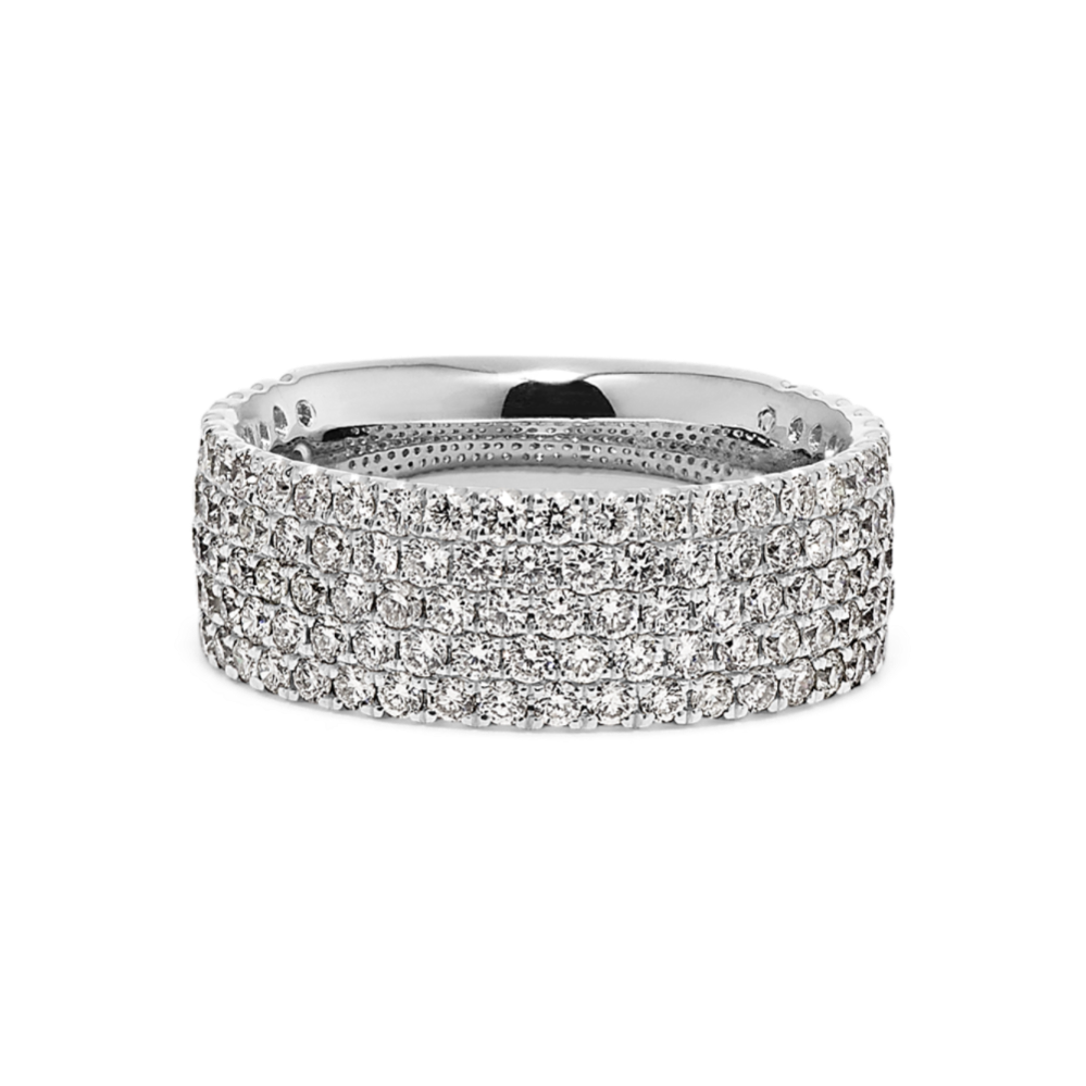 Charlotte Five-Row Diamond Pave Band in Platinum