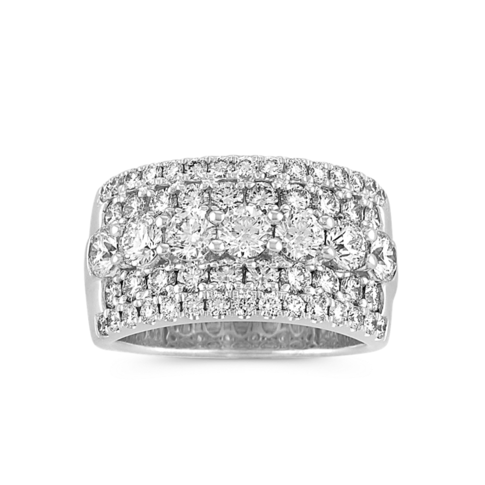 Cherish Diamond Wedding Band in 18K White Gold