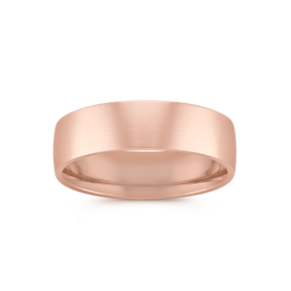 Comfort Fit Rose Gold Band (6.5mm)