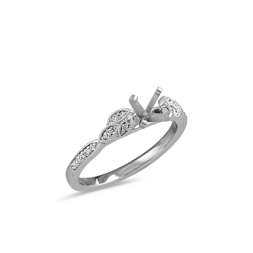 Chloe Diamond Engagement Ring in 14k White Gold | Shane Co.