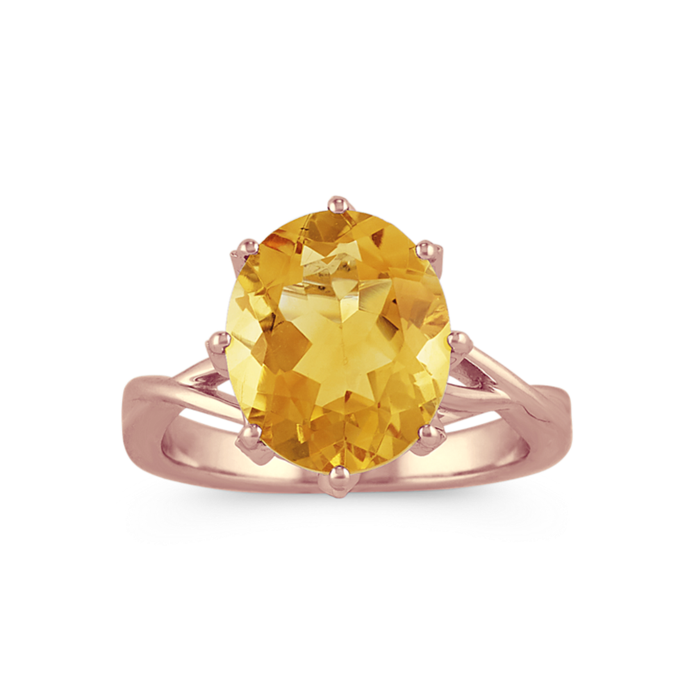 4 3/8 ct. t.g.w. Citrine and Diamond Ring