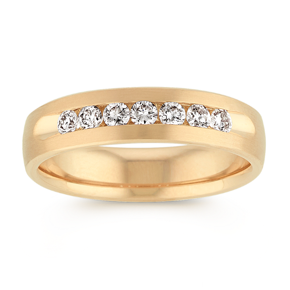 Classic 14k Yellow Gold Round Diamond Ring (5.5mm)