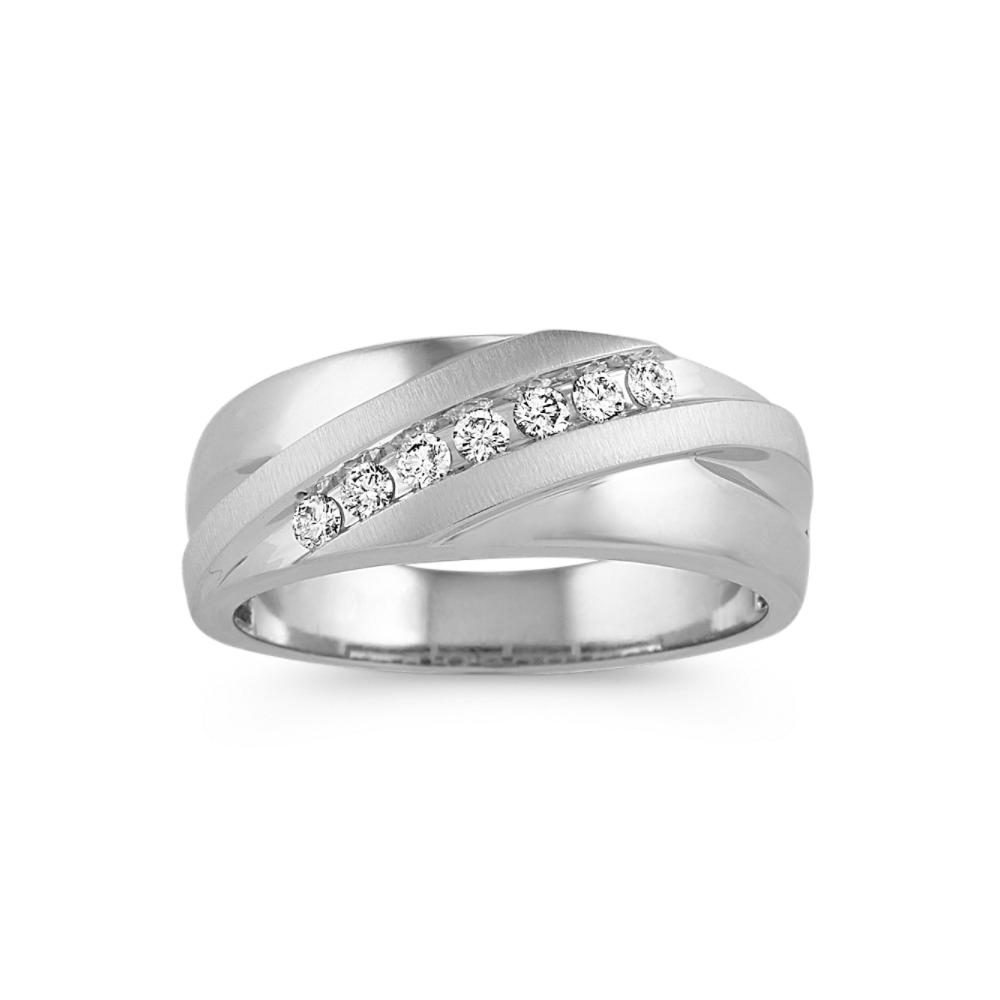Classic Channel-Set Diamond Ring in 14k White Gold (4mm)