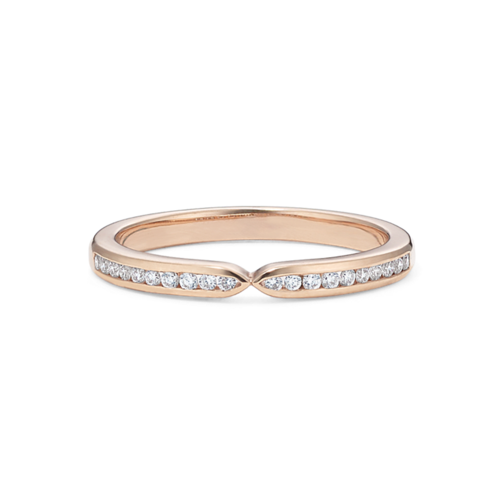 Classic Channel-Set Diamond Wedding Band in 14K Rose Gold