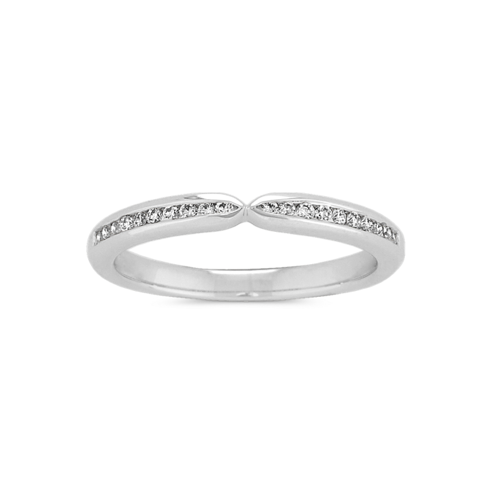 Classic Channel-Set Natural Diamond Wedding Band in 14K White Gold