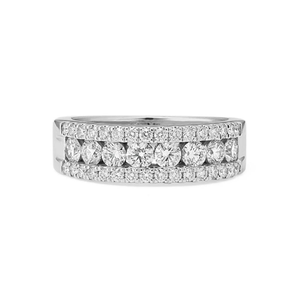 Classic Channel-Set Round Diamond Wedding Band