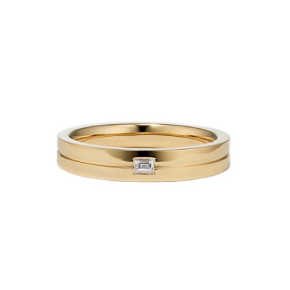 Solitaire Baguette Diamond Band