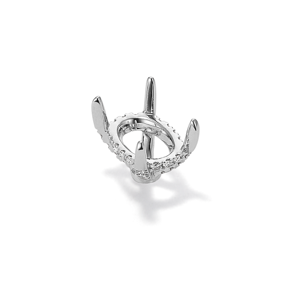 Pedestal Diamond Decorative Crown (Holds approx. 8x6mm Oval)