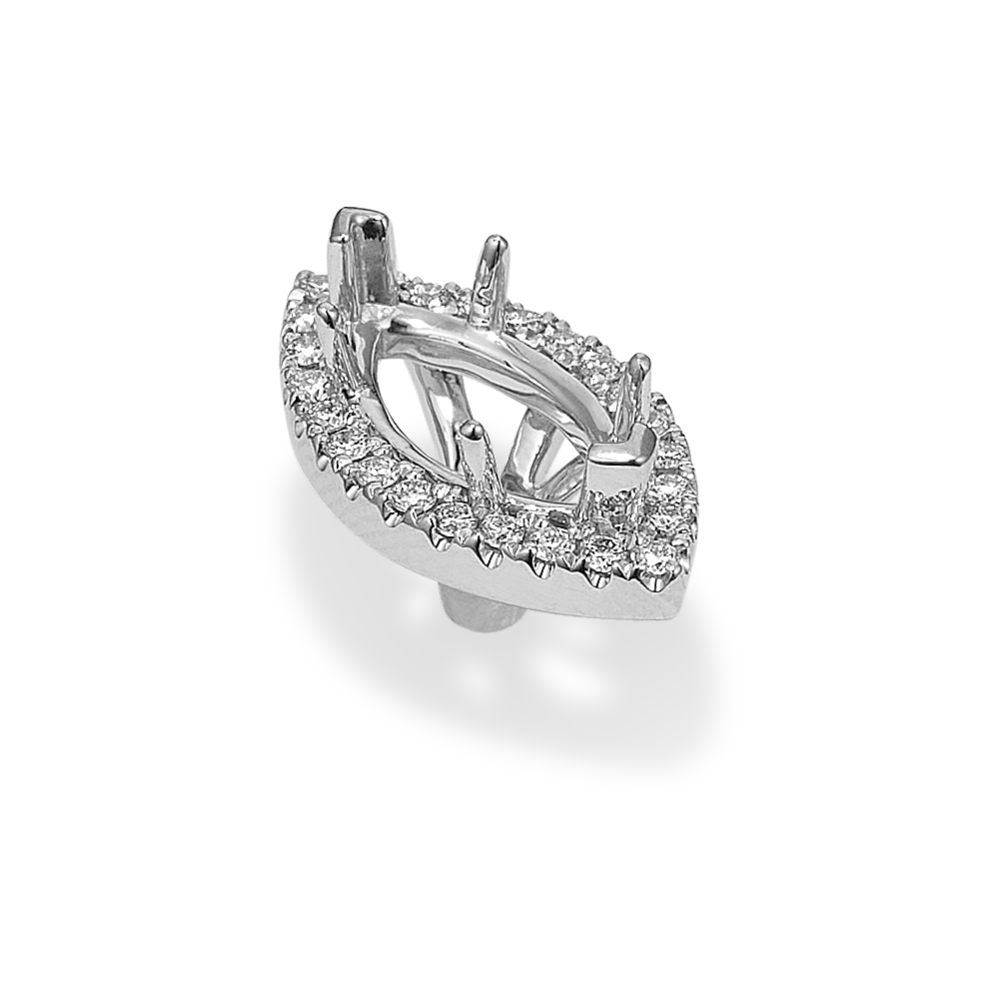 Diamond Halo Decorative Crown (Holds approx. 11x5.5mm Marquise)