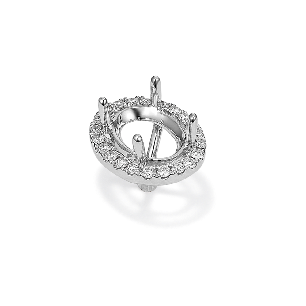 Diamond Halo Decorative Crown (Holds approx. 8.5x6.5mm Oval)