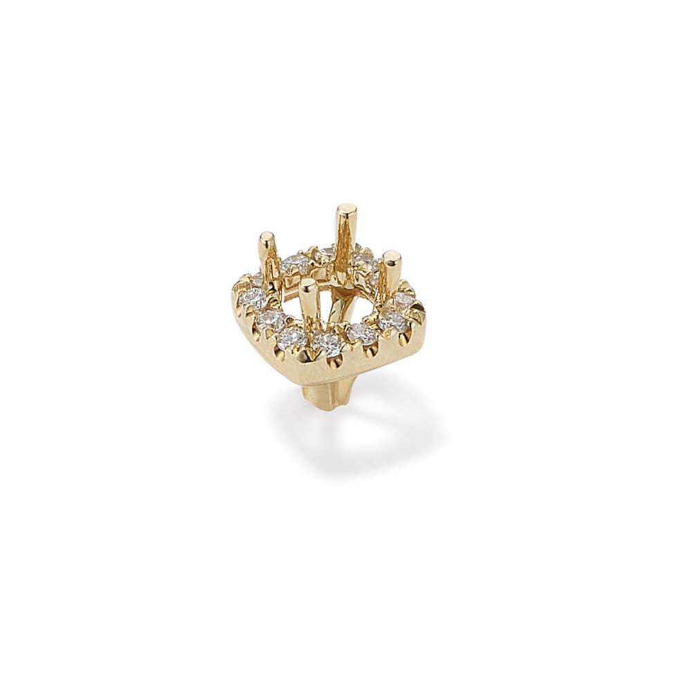 Diamond Halo Decorative Crown (Holds approx. 4.35mm Square Center Stone)