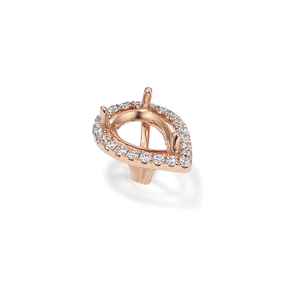 Diamond Halo Decorative Crown (Holds approx. 8x6mm Pear)