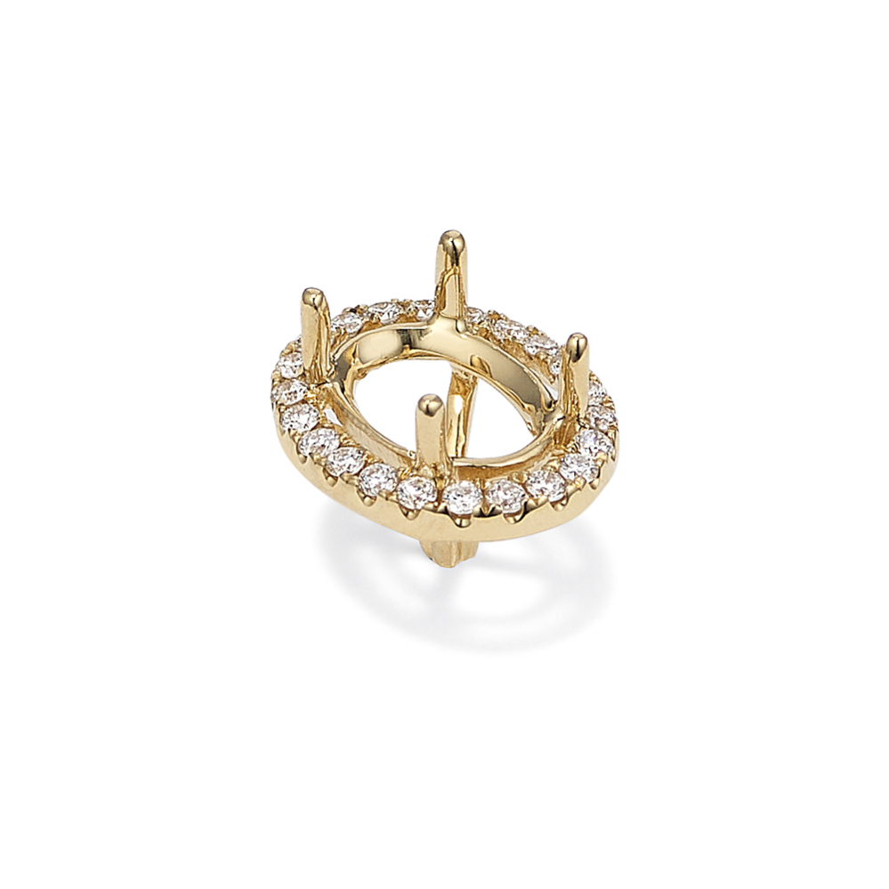 Diamond Halo Decorative Crown (Holds approx. 8x6mm Oval)