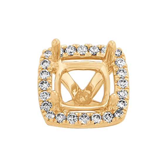 Renata Diamond Halo Decorative Crown in 14K Yellow Gold