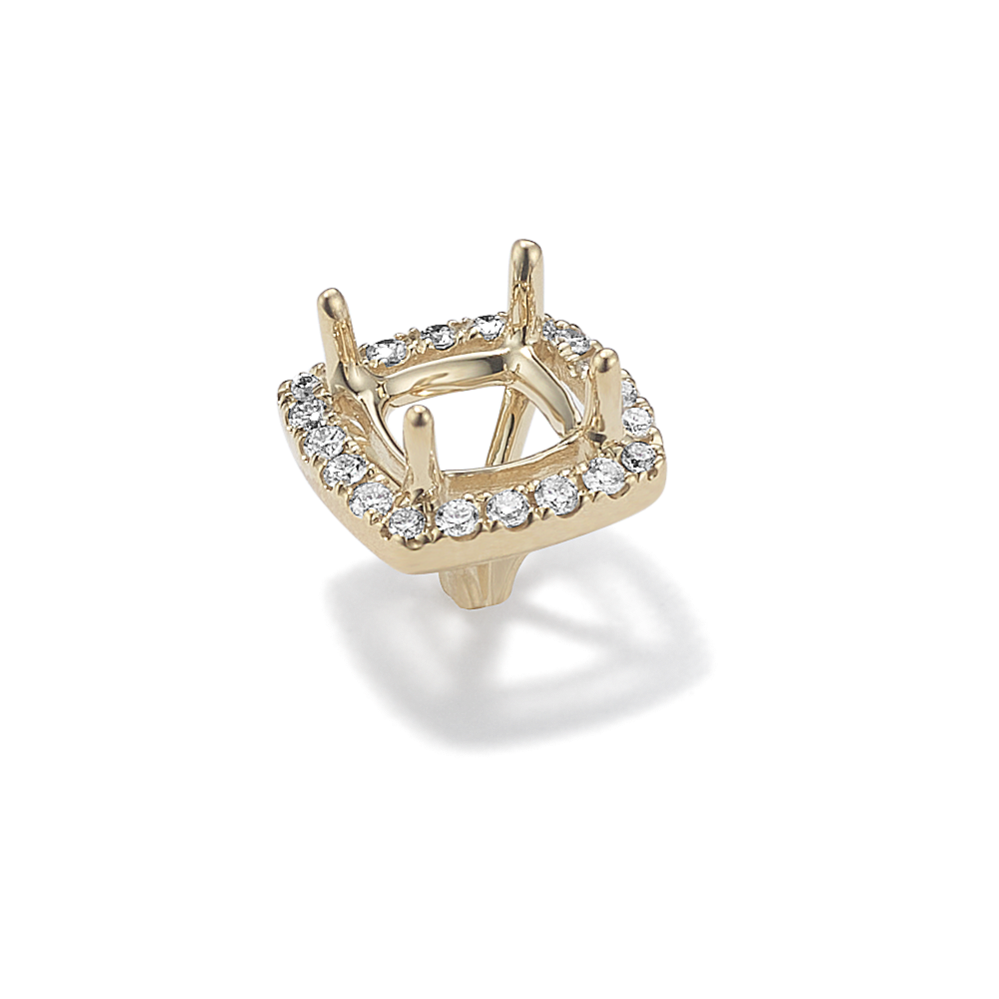 Diamond Halo Decorative Crown (Holds approx. 6mm Square Center Stone)