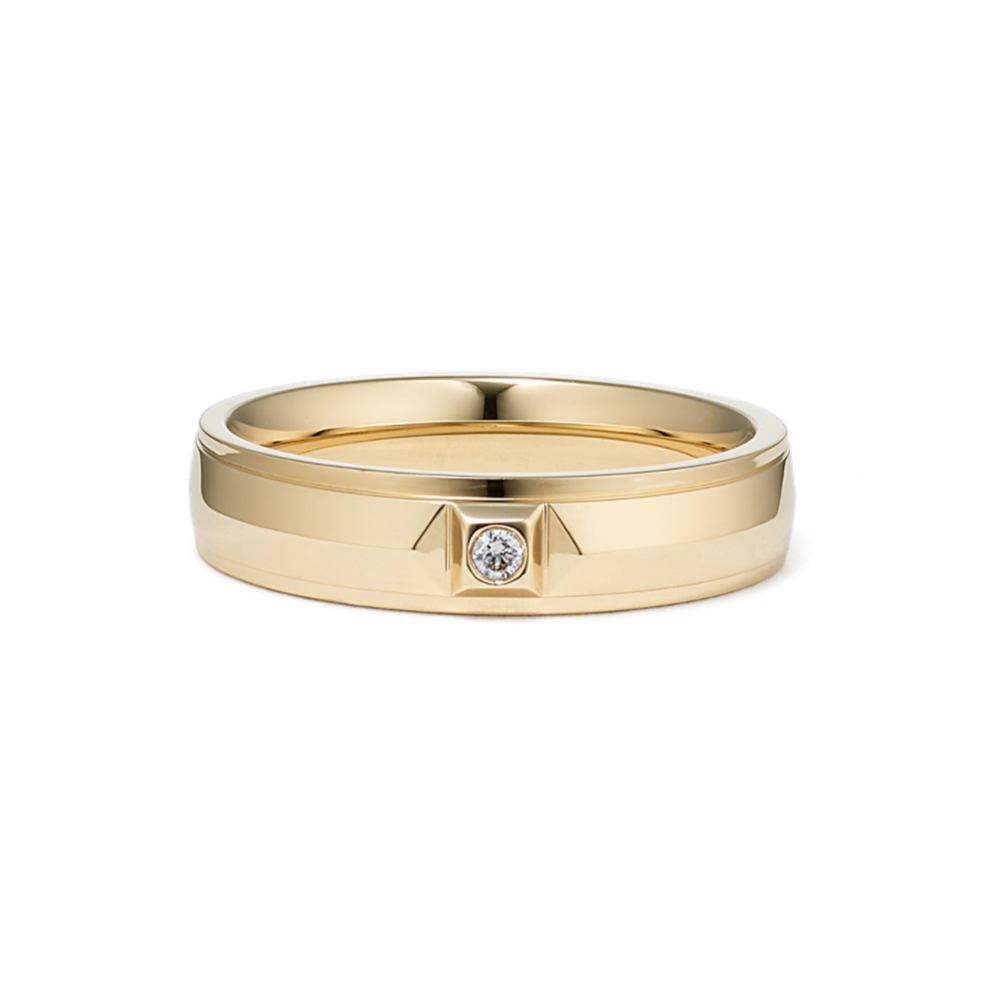 Knife Edge Diamond Band