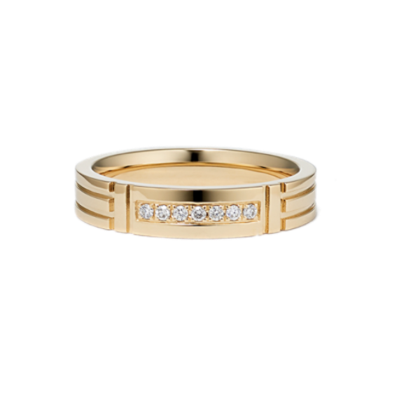 Classic Diamond Wedding Band in 14K Yellow Gold
