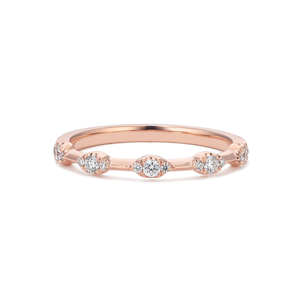 Scalloped Diamond Band