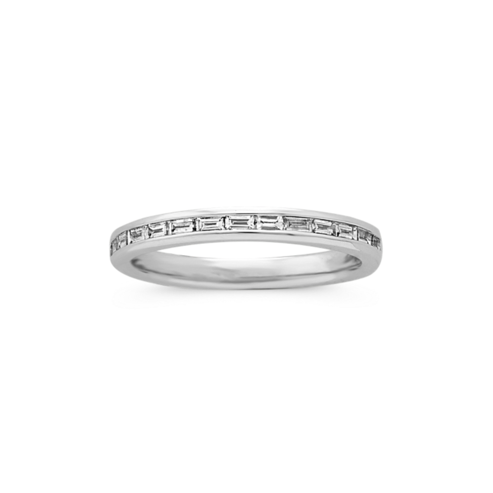Classic Diamond Wedding Band in 14k White Gold