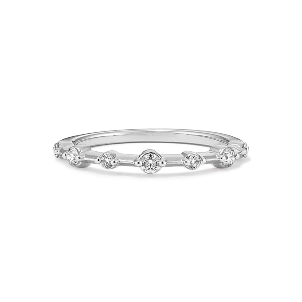 Classic Diamond Wedding Band in 14k White Gold
