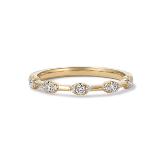 Scalloped Diamond Band