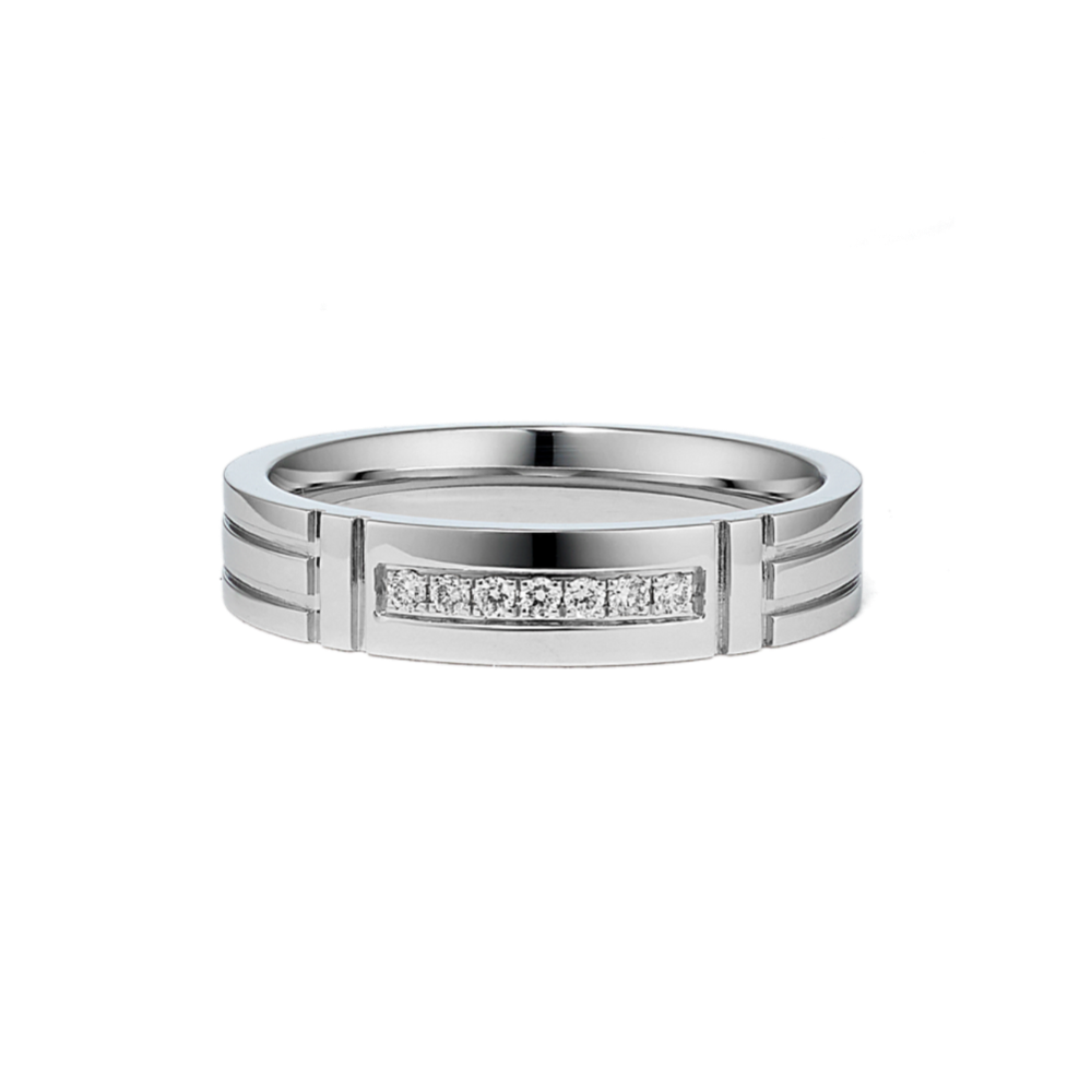 Classic Diamond Wedding Band in Platinum
