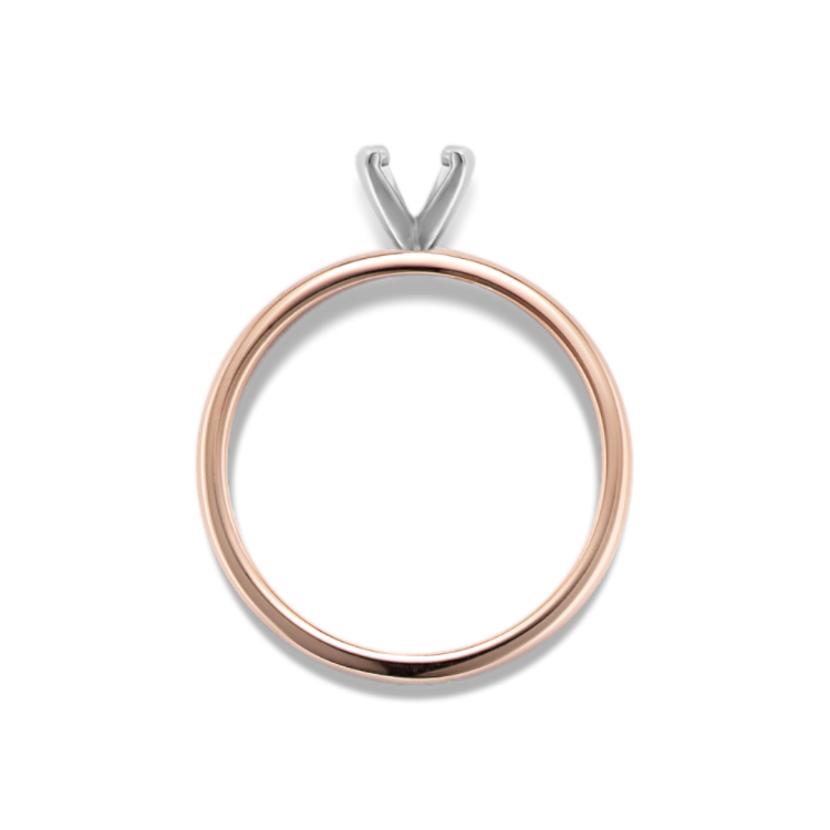 8.02 mm Natural Morganite Engagement Ring in Rose Gold
