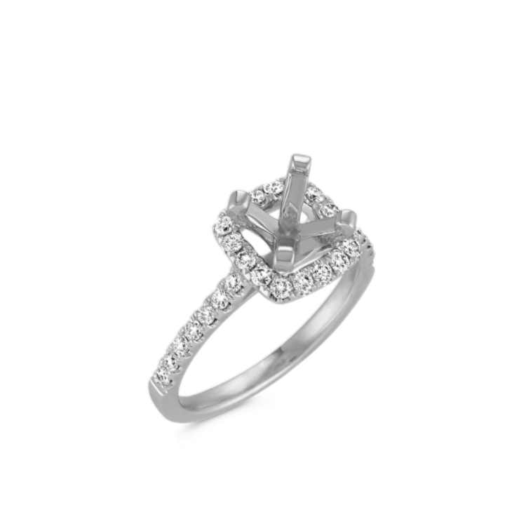 Classic Halo Natural Diamond Engagement Ring