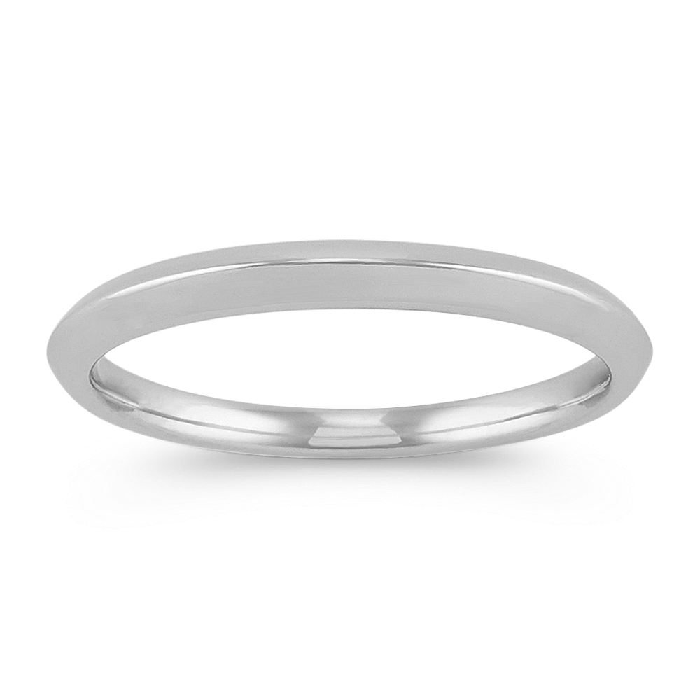 Classic Knife Edge Wedding Band in Platinum Shane Co.