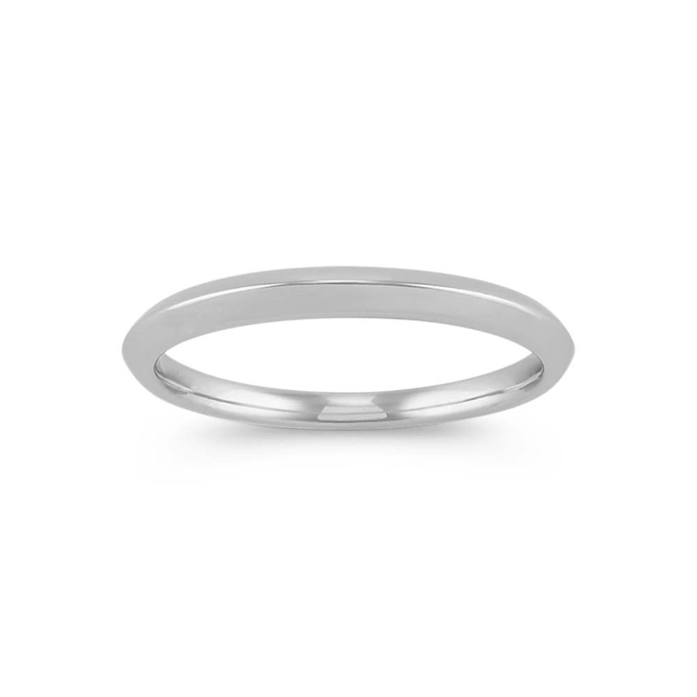 Classic Knife Edge Wedding Band in Platinum Shane Co.