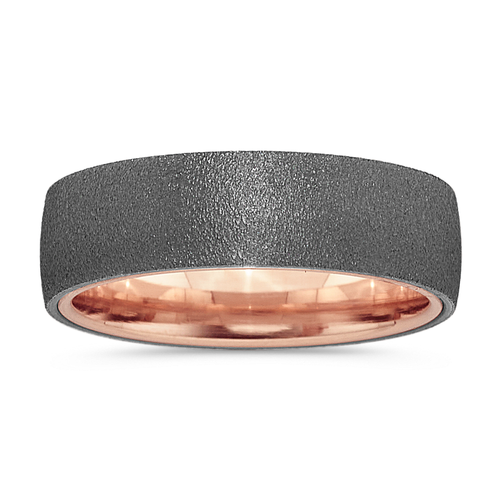 Tantalum & 14K Rose Gold Band (6.5mm)