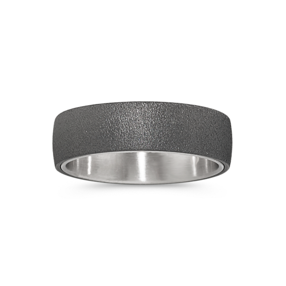 Tantalum & 14K White Gold Band (6.5mm)