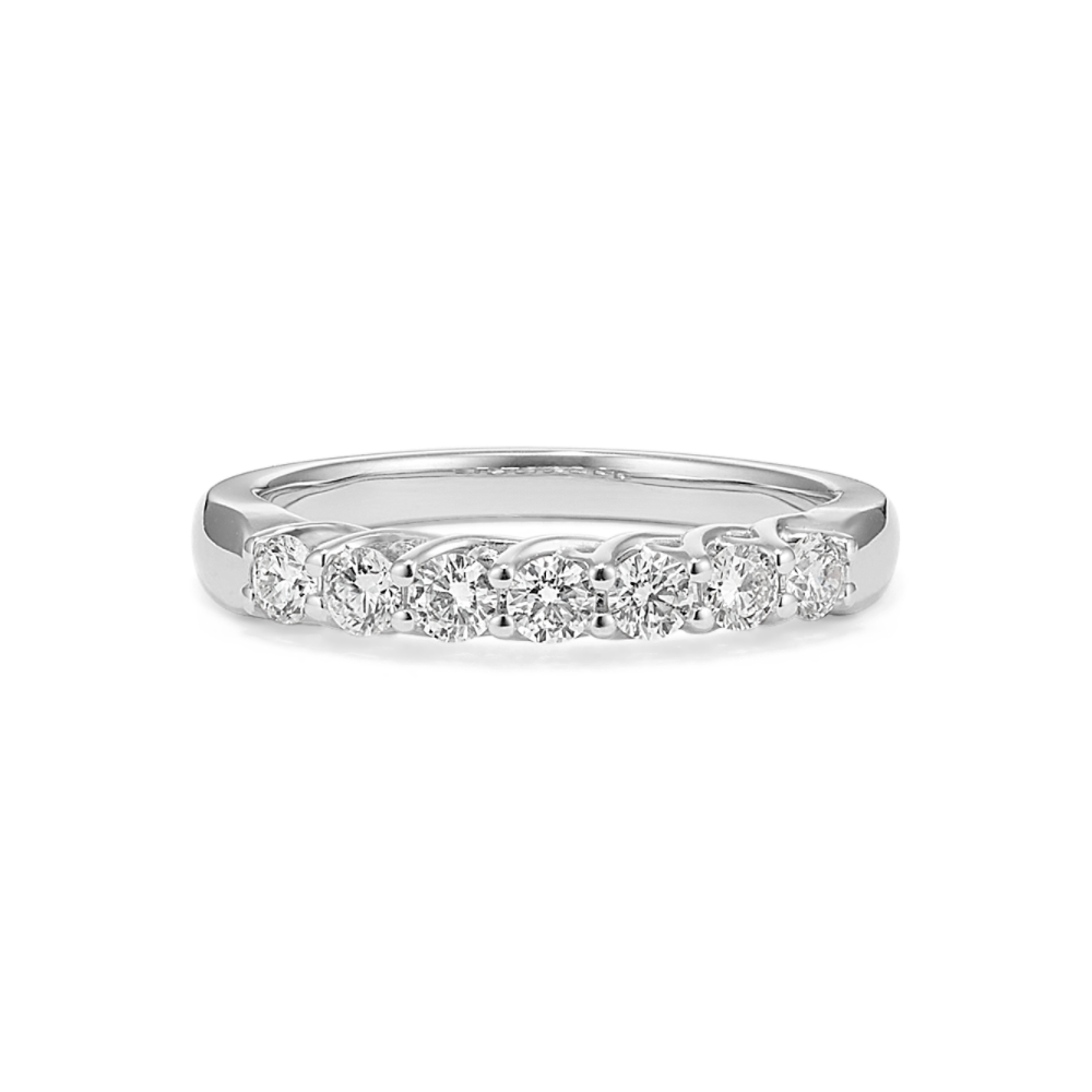 Classic PaveSet Natural Diamond Wedding Band in Platinum Shane Co.