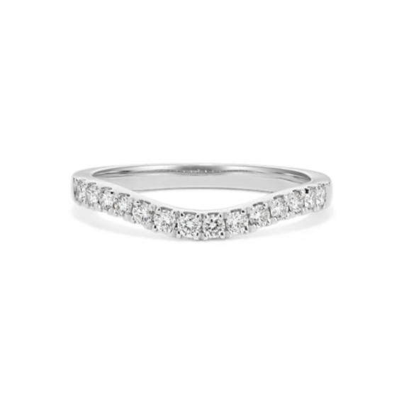 Forte Diamond Pave Contour Band in Platinum