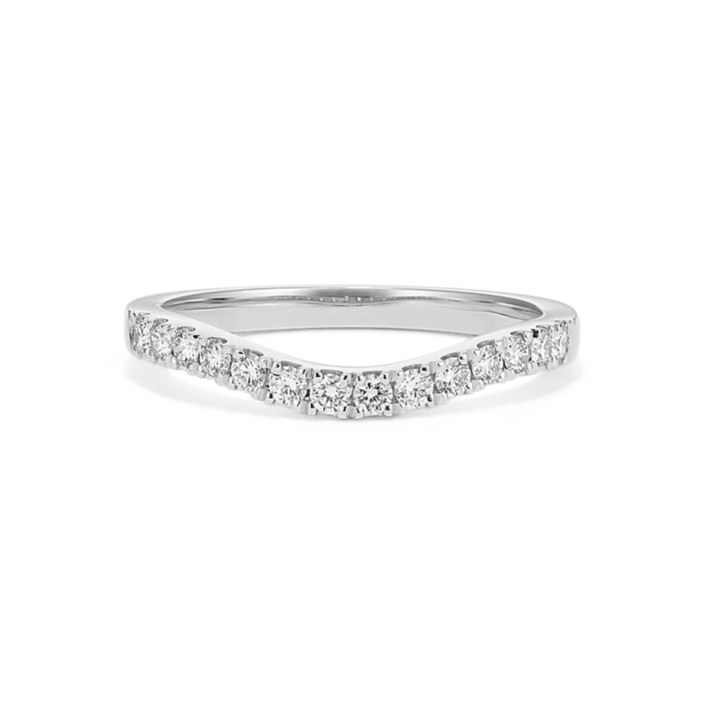 Forte Diamond Pave Contour Band in Platinum