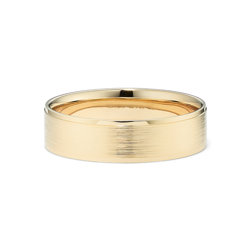 Satin 14K Yellow Gold Band (6mm)