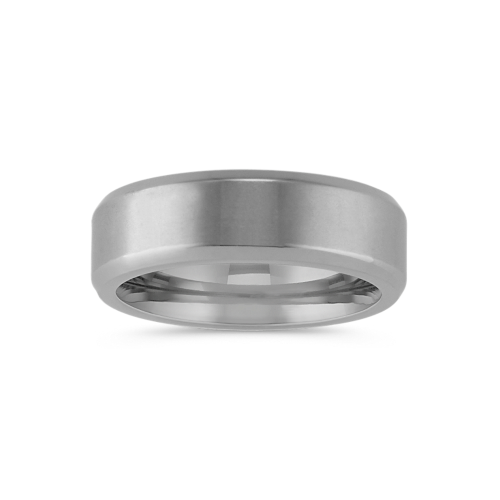 Classic Satin Finished Titanium Ring (7mm) Shane Co.