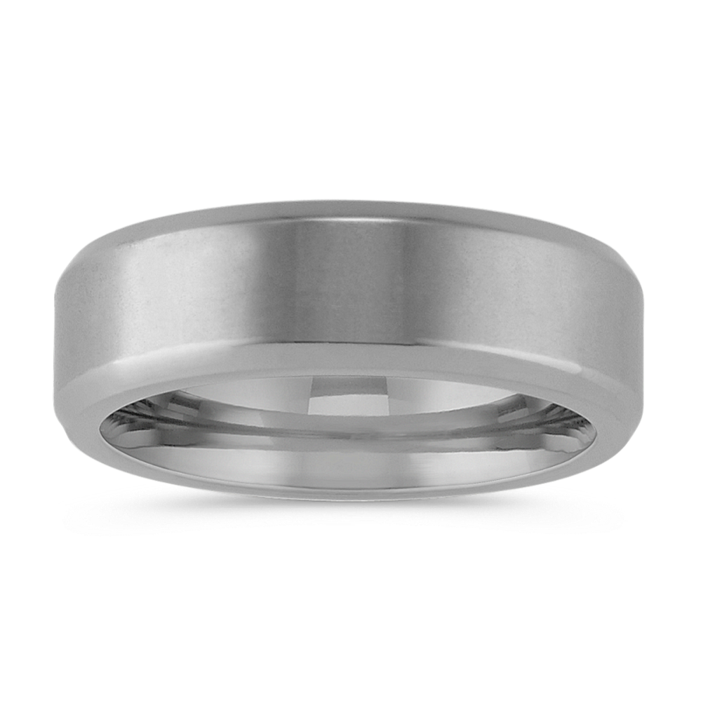 Classic Satin Finished Titanium Ring (7mm)